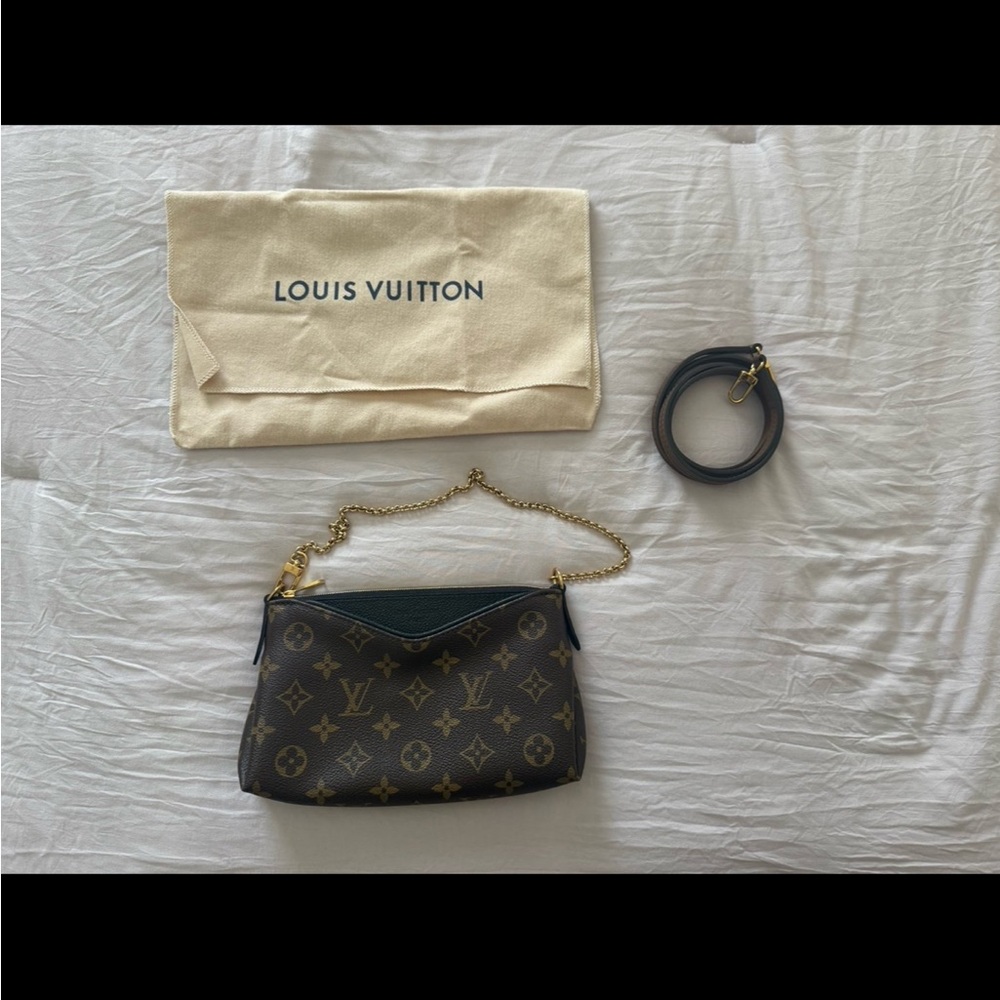 Louis Vuitton LV Monogram Pallas Clutch Crossbody